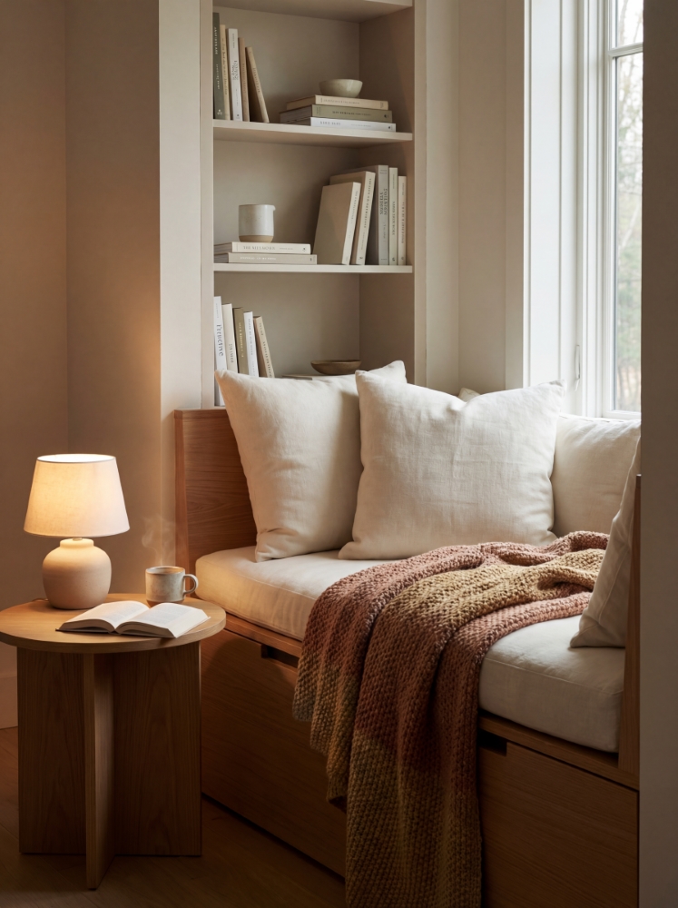 Cozy reading nook